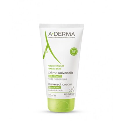 O creme universal hidratante da A-DERMA é o produto de cuidado diário que hidrata