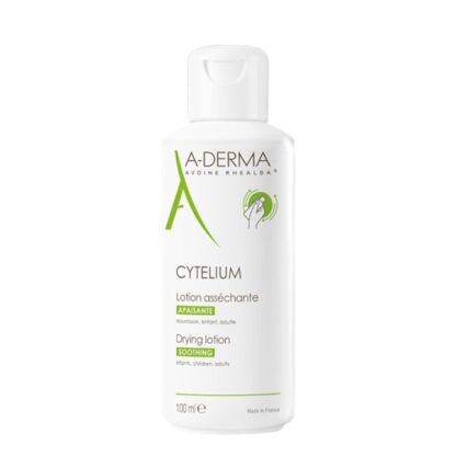 A-Derma Cytélium Loção Secante 100ml, loção secante CYTELIUM seca e acalma sem manchar as zonas irritadas* e sujeitas a maceração (zonas húmidas, pregas cutâneas, zona da fralda, etc.) de toda a família.