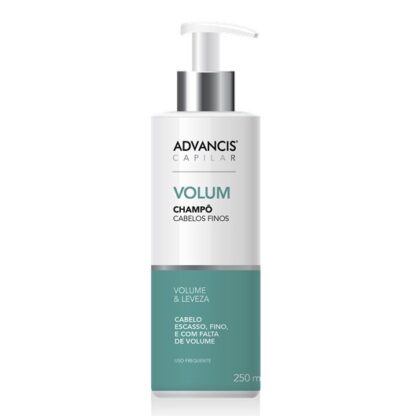 Advancis Capilar Champô Volum 250ml, foi especialmente desenvolvido para cabelos finos, fracos e sem volume.