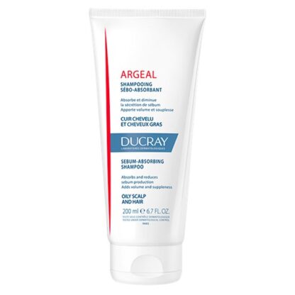 Ducray Argeal Champô 200ml, em conjunto com o champô Sabal, para um uso frequente dos estados seborreicos.