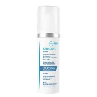 Ducray Keracnyl Sérum Global Mulher 30ml, cuidado tripla ação para a pele de tendência acneica da mulher adulta