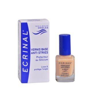 Ecrinal Base Anti-Estrias 10ml, o Verniz Base Anti-Estrias ECRINAL® alisa e uniformiza as irregularidades da superfície da unha. A unha é coberta por uma camada protetora e unificadora que permite proteger do aspeto irregular