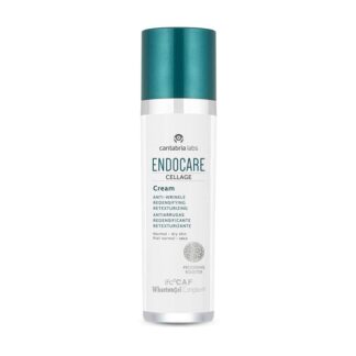 Endocare Cellage Creme Anti-Envelhecimento Reestruturante 50ml, creme com uma textura rica e nutritiva, especificamente desenvolvido para a hidratação profunda e conforto da pele normal a seca.