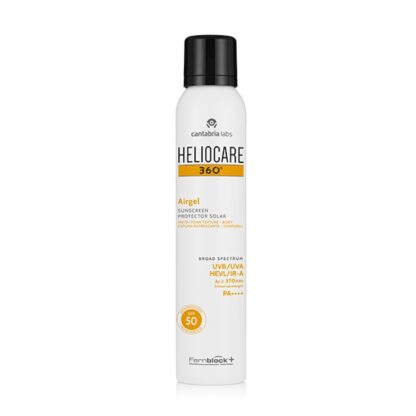 Heliocare 360º Airgel Spf 50+ Corpo  200ml, fotoimunoproteção alta numa exclusiva textura airgel que deixa uma película protetora invisível sobre a pele