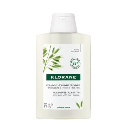 Klorane Aveia Champô 200ml, destinado a todos os tipos de cabelo, mesmo os mais delicados,