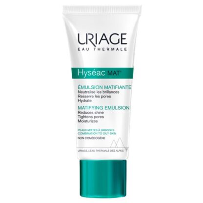 Uriage Hyseac Mat Cuidado Matificante 40ml é um cuidado matificante com uma textura entre um gel e um creme delicadamente perfumado