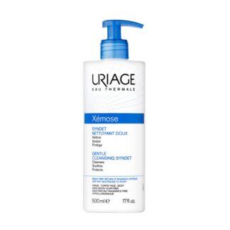Uriage Xemose Synet Gel Creme de Limpeza Suave 500ml este gel-creme suavizante foi especificamente formulado para a higiene diária da pele muito seca ou com tendência atópica.