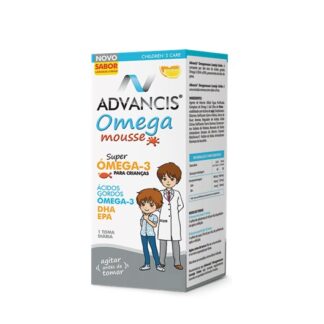 Advancis Omega Mousse  é um suplemento alimentar sob a forma de emulsão, composto por ácidos gordos essenciais ómega-3, com elevada concentração em ácido docosahexaenóico (DHA).