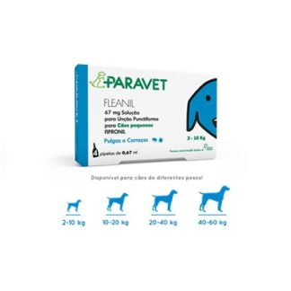 PARAVET FLEANIL 0.67ml x 4 Pipetas (Cão 2/10kg)