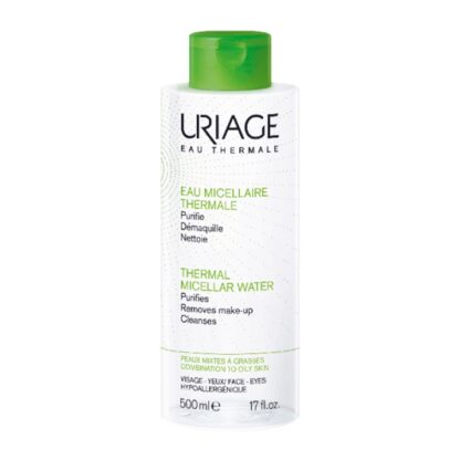 Uriage Água Termal Micelar Pele Mista a Oleosa 500ml, a Água Termal Micelar é ideal para remover a maquilhagem de todos os tipos de pele