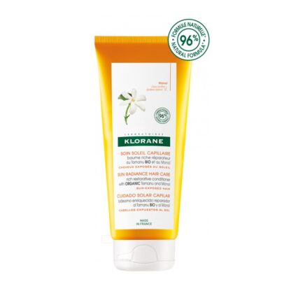 Klorane Bálsamo Reparador Monoi e Tamanu 200ml, a sua fórmula, que cheira a sol, nutre e repara profundamente a fibra capilar, seja ela natural, pintada ou com madeixas.