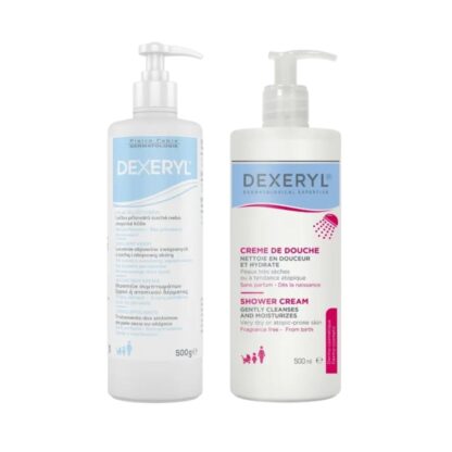 Dexeryl Creme Emoliente 500ml + Creme de Duche 500ml