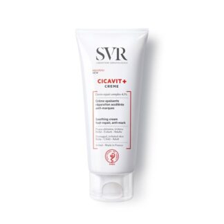 SVR Cicavit+ Creme 100 ml, com a finalidade de suavizar e reparação rápida. Acelera certamente a reparação cutânea, assim como suaviza intensivamente a pele fragilizada. Além disso eficácia comprovada contra marcas e vermelhidão.
