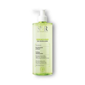 SVR Sebiaclear Água Micelar 400 ml, com a finalidade de remoção de maquilhagem. Além disso purifica e limpa o rosto. Bem como remove impureza e o excesso de oleosidade do rosto.