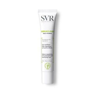 SVR Sebiaclear Mat Pores Seborregulador Matificante 40ml, com a finalidade de matificante seborregulador anti poros dilatados. Ainda assim o eu efeito de peeling suave, reduz o grão da pele, bem como regula o excesso de sebo.
