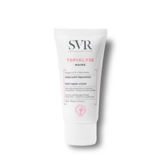 SVR Topialise Creme Hidratante Mãos 50 ml, com a finalidade de hidratar e regenerar as mãos secas e danificadas. Cuidado garantido certamente graças à sua fórmula ultraconcentrada em fase oleosa e manteiga de karité.