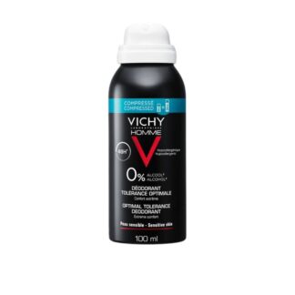 Vichy Homme Desodorizante Spray Otimal 48H 100ml Vichy Homme Desodorizante Spray hipoalergénico 48h Tolerância Ótima 100ml Vichy Homme Desodorizante Spray hipoalergénico 48h Tolerância Ótima 100ml Desodorizante Vichy Homem em spray hipoalergénico, 0% de álcool numa embalagem ecologicamente comprimida e reciclável. Descrição do Produto Primeiro desodorizante Vichy Homem em spray hipoalergénico, 0% de álcool numa embalagem ecologicamente comprimida e reciclável. Com menos 32% de embalagem, esta embalagem comprimida de 100ml tem a mesma eficácia e o mesmo número de utilizações do que a embalagem em spray de 200ml. Uma fórmula minimalista para pele sensível, desenhada para um conforto extremo. Modo de Utilização Vaporizar nas axilas limpas e secas. Ingredientes do Produto BUTANE - ISOPROPYL PALMITATE - COCOS NUCIFERA OIL / COCONUT OIL - MAGNESIUM OXIDE - PARFUM / FRAGRANCEPrecauções N/A Produtos Relacionados Vichy Homme Hydra Mag C++ Structure Force Mousse Barbear After-Shave Sensi Baume Vichy Homme Desodorizante Spray Otimal 48H 100ml