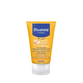 Mustela Leite Solar SPF 50+ 100 ml, adaptado certamente a todos os tipos de pele. Incluindo aliás, as peles atópicas e peles intolerantes e reativas. Com proteção solar muito elevada.