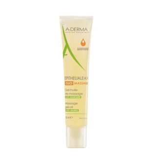 O gel-óleo para massagem A-Derma Epitheliale AH Duo Gel-Óleo de Massagem atenua a aparência das marcas na pele, e acalma de forma imediata e duradoura