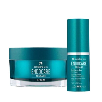 Endocare Pack Creme Tensor 50ml + Contorno de Olhos 15ml, Creme de rosto para a pele flácida, envelhecida, com manchas e sem luminosidade e um fluído específico para o contorno de olhos, reduzindo as olheiras, papos, falta de firmeza e rugas