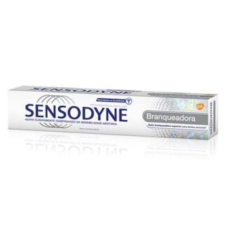 Sensodyne Cuidado Diário Branqueadora Pasta Dentífrica 75ml tem uma formulação de baixa abrasividade