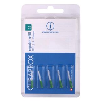 Curaprox Prime Escovilhão CPS 11 5Un, escovilhões para uso diário e limpeza cuidada e efectiva dos espaços interdentários, para uma limpeza completa da cavidade oral.