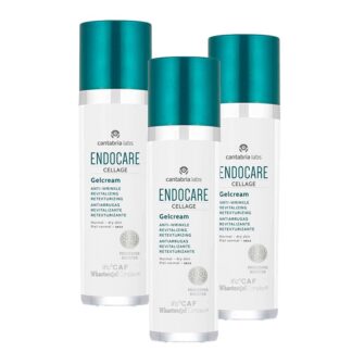 Endocare Pack Cellage Gelcreme Anti-envelhecimento 3x50ml, gelcreme numa textura ligeira, não oleosa e não comedogénica, adequado a todos os tipos de pele, nomeadamente a pele normal a oleosa.