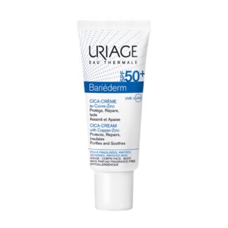 Uriage Bariéderm Cica-Creme SPF 50+ 40ml, creme protetor e reparador, indicado para pele fragilizada/agredida