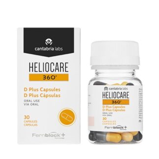 Heliocare 360º D Plus 30 Cápsulas, suplemento alimentar formulado com uma combinação única de ingredientes que ajuda a prevenir o fotoenvelhecimento, as manchas e outras alterações cutâneas devidas à exposição solar, em todos os tipos de pele.