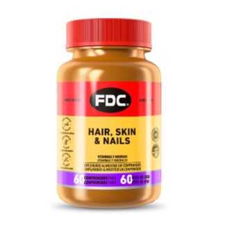 São micronutrientes essenciais para a saúde da pele, dos cabelos e das unhas. O FDC® Hair, Skin & Nails contém selénio e zinco que contribuem para a manutenção de cabelo e unhas normais e contém biotina, iodo e niacina que contribuem para a manutenção de uma pele normal
