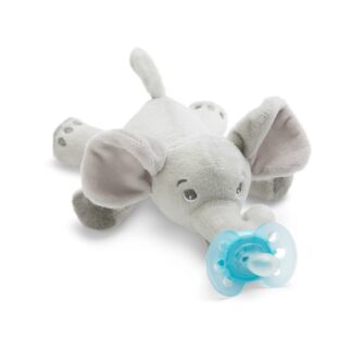 Philips Avent Ultra Soft Snuggle Elefenate com Chupeta Azul Menino 0-6M