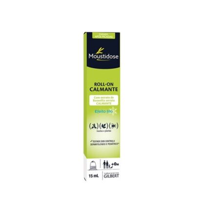 Moustidose Roll-On Calmante 15ml Moustidose Roll-On Calmante 15ml possui uma fórmula única que combina o extrato de Boswellia serrata, conhecida pelas suas propriedades no alívio do prurido, das irritações e da vermelhidão, e a Glicerina, conhecida pelas suas propriedade hidratantes. Ação refrescante instantânea e alívio do prurido.  Acalma a pele. Efeito frio. Testado sob controlo dermatológico e pediátrico. COMPOSIÇÃO Aqua (Water) /Eau, Glycerin, Caprylic/Capric Triglyceride, Peg-8, Hydrogenated Polyisobutene, Dipropylene Glycol, Boswellia Serrata Gum, Squalane, Tocopherol, Hydroxyethyl, Acrylate/Sodium Acryloyldimethyl Taurate Copolymer, Ammonium Acryloyldimethyltaurate/Vp Copolymer, Sodium Polyacrylate, Polysorbate 60, Sorbitan Isostearate, Caprylyl Glycol. MODO DE UTILIZAÇÃO Aplique na área afetada e massaje.