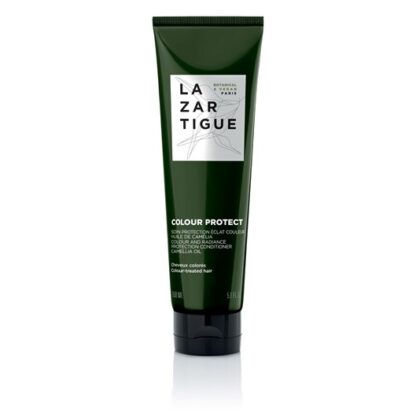 Lazartigue Condicionador Colour Protect 150ml, condicionador proteção de cor. Este cuidado pós-lavagem vegan preserva a cor e prolonga o brilho do cabelo pintado.