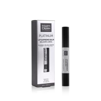 Martiderm Lip Supreme Balm 4.5ml, é o novo produto labial da gama Platinum que dá volume, preenche e redefine os lábios, conferindo um brilho natural e proporcionando uma agradável sensação de frescura. Graças aos seus ingredientes inovadores, combate a perda de volume dos lábios e hidrata-os instantaneamente, deixando-os lisos e definidos.