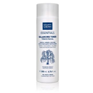 Martiderm Balancing Tónico facial Pele Mista a Oleosa 200ml, tónico facial equilibrante, purificante e hidratante. Elimina as impurezas deixando a pele limpa, suave e revitalizada. Textura leve.