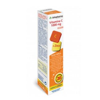Arkopharma Vitamina C 1000mg + Zinco é um suplemento alimentar à base de Vitamina C e Zinco, sem açúcares.