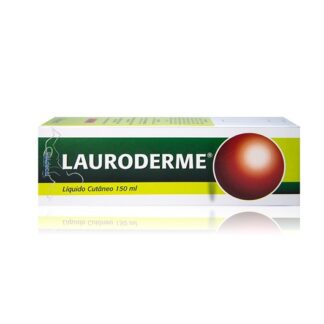 Lauroderme Líquido Cutâneo 150ml, medicamento indicado na desinfeção e higiene da pele e mucosas, feridas superficiais e dermatite da fralda (assaduras).