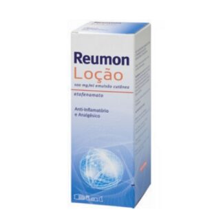 Reumon Loção 100mg/ml 200ml, medicamento indicado no alívio das dores musculares ligeiras ou moderadas e das articulações.