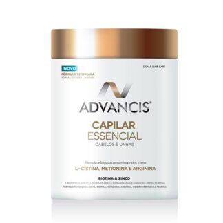 Advancis Capilar Essencial Cabelo e Unhas 300gr, é um suplemento alimentar em pó, com uma fórmula completa e equilibrada. Com um elevado teor em aminoácidos. A sua fórmula foi ainda enriquecida com videira vermelha, zinco e ainda vitaminas do complexo B.