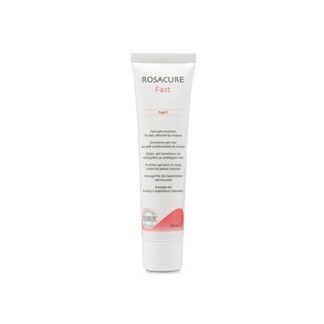 Rosacure Fast Emulsão Gel 30ml, emulsão-gel para aplicação no rosto, para o tratamento da pele com rosácea na sua fase aguda, quando se intensificam o eritema (vermelhidão) e as sensações de picada e ardor.