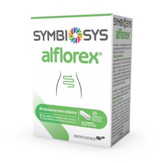 Symbiosys Alflorex 30 Cápsulas, para a SII com a estirpe B. longum 35624® demonstrou reduzir os sintomas da Síndrome do Intestino Irritável.