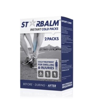 StarBalm Gelo Instantâneo 2 Unidades, saco de gelo ativado instantaneamente para proporcionar uma frescura imediata durante 10 a 15 minutos.
