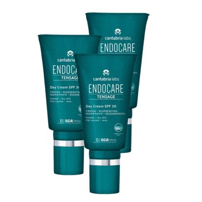 Endocare Tensor Day Creme SPF 30 50ml, creme de dia ligeiro e de rápida absorção, formulado com 6% de fatores de crescimento SC