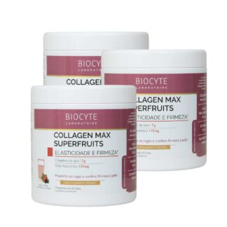Biocyte Collagen Max Superfruits 3x260g – Pele Firme, Jovem e Luminosa com Colagénio Tipo I e Ácido Hialurónico