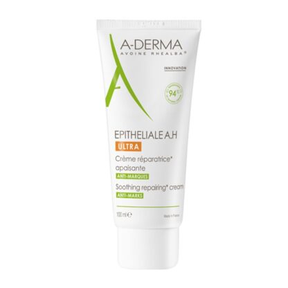 A-Derma Epitheliale A.H Ultra Creme Reparador 100ml,  calmante utiliza-se em todas as peles fragilizadas na sequência de atos dermatológicos superficiais e agressões superficiais da epiderme, que podem deixar marcas cutâneas.