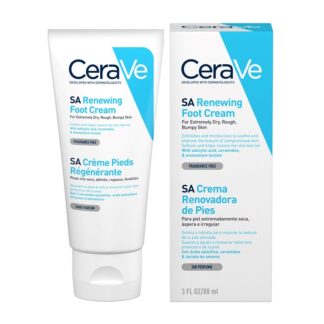 CeraVe SA Creme Renovador de Pés 88ML, creme Renovador de Pés esfolia e hidrata a pele seca, áspera e irregular.