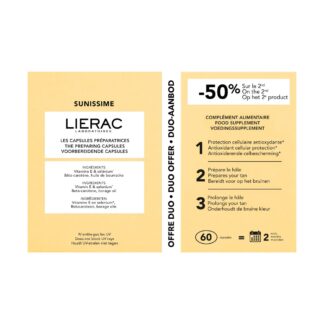 Lierac Sunissime DUO Cápsulas Preparadoras 2x30 Cápsulas: A Inovação da Lierac para um Bronzeado Perfeito