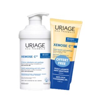 Uriage Xémose C8+ - Relipid Crema 400ml + Xémose C8+ Aceite Limpiador 200ml