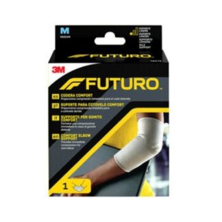 FUTURO Suporte Cotovelo Comfort Tam.M, o suporte de Conforto para Cotovelo FUTURO™ é a melhor solução de suporte moderado. Este estabilizador de cotovelo em malha elástica tem perfil discreto,