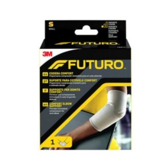 FUTURO Suporte Cotovelo Comfort Tam.S, o suporte de Conforto para Cotovelo FUTURO™ é a melhor solução de suporte moderado. Este estabilizador de cotovelo em malha elástica tem perfil discreto,